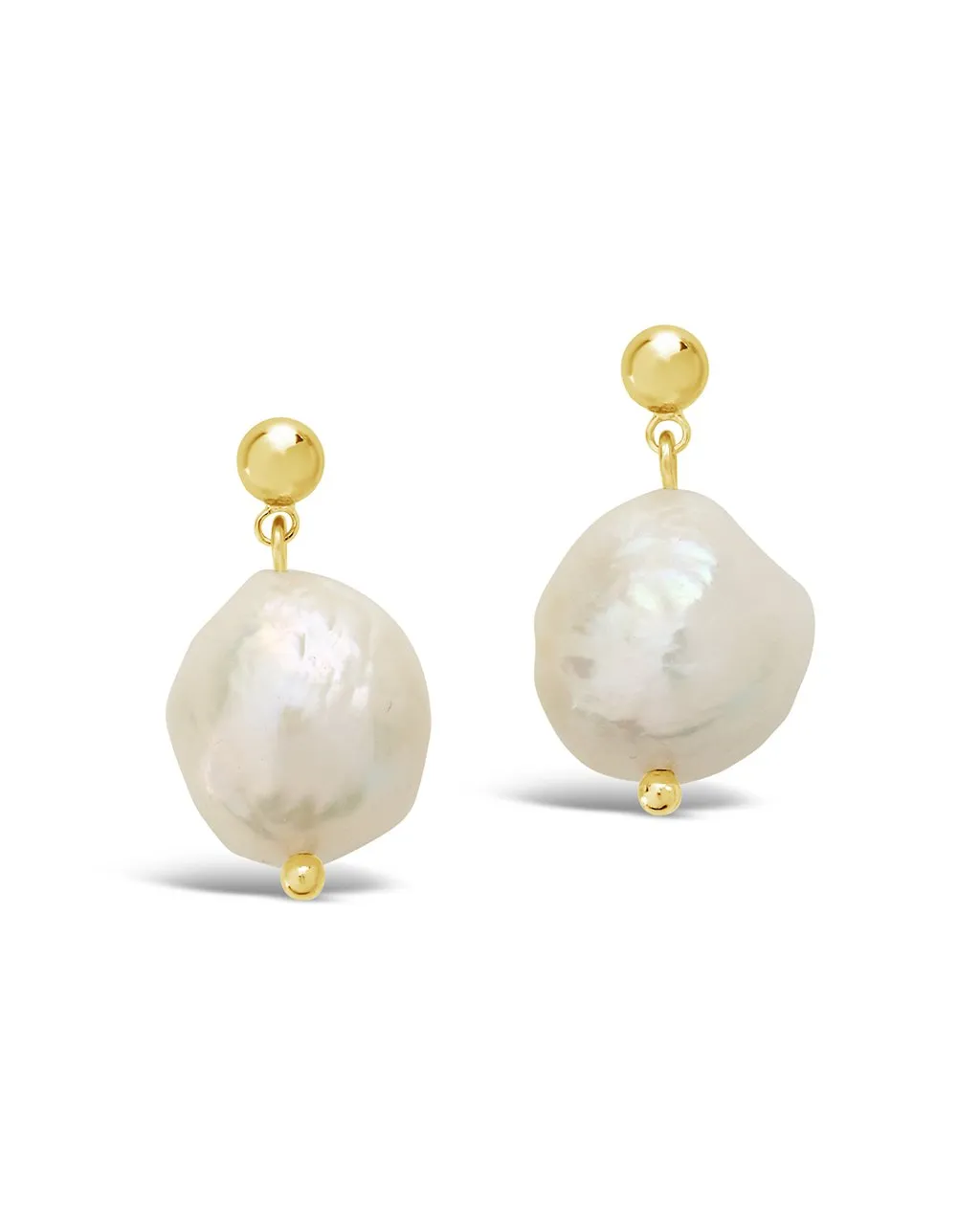 Large Baroque Pearl Drop Studs