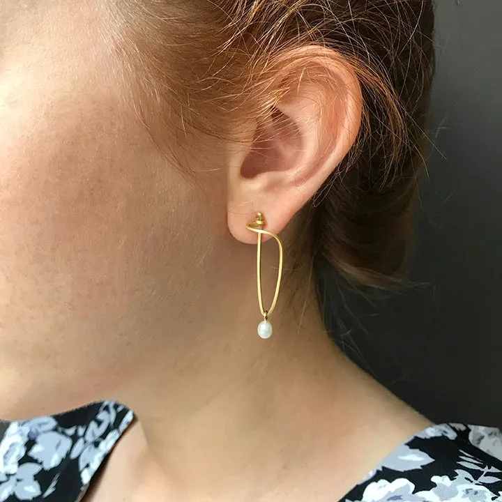 Leaf Doodle Earrings - small