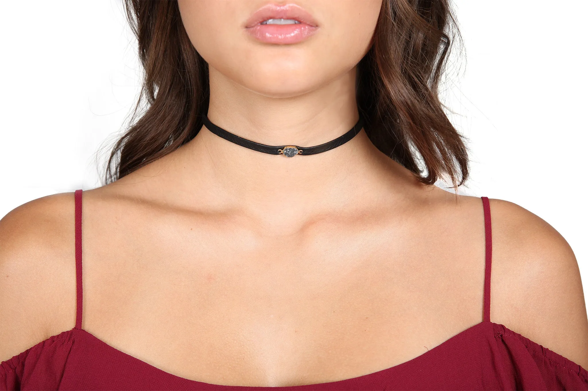 LEATHER DRUZY CHOKER