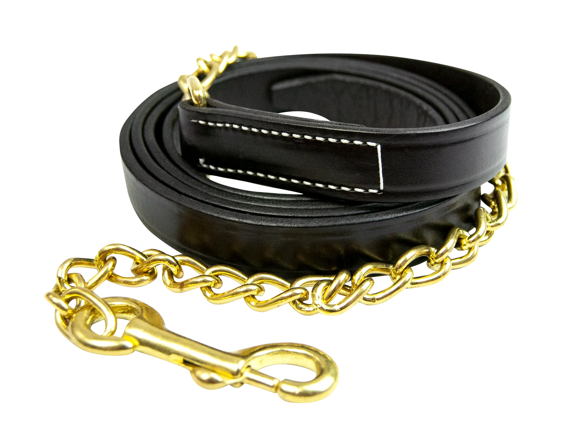 Leather Lead with 30" Chain - 58030