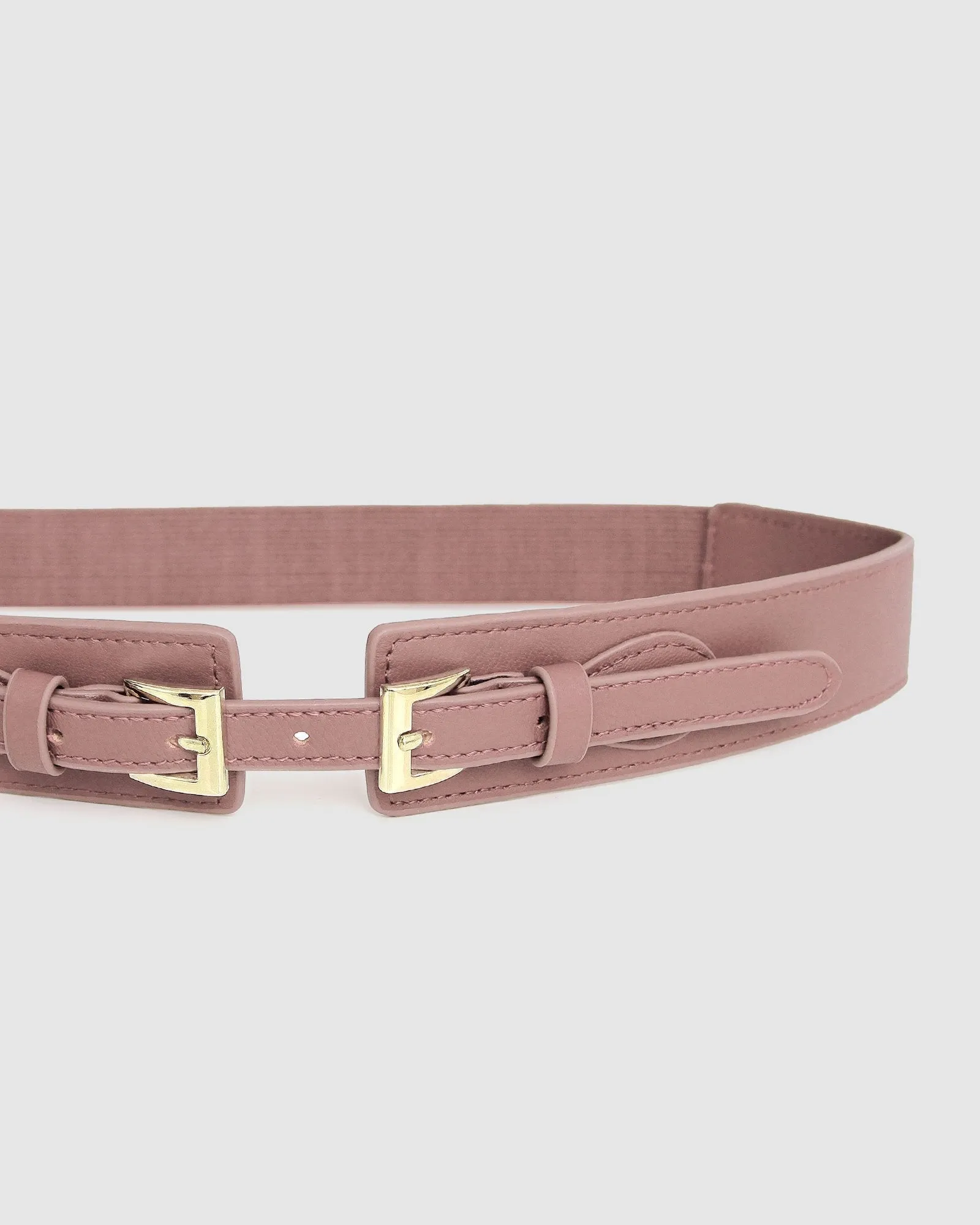 London Fog Leather Waist Belt - Blush