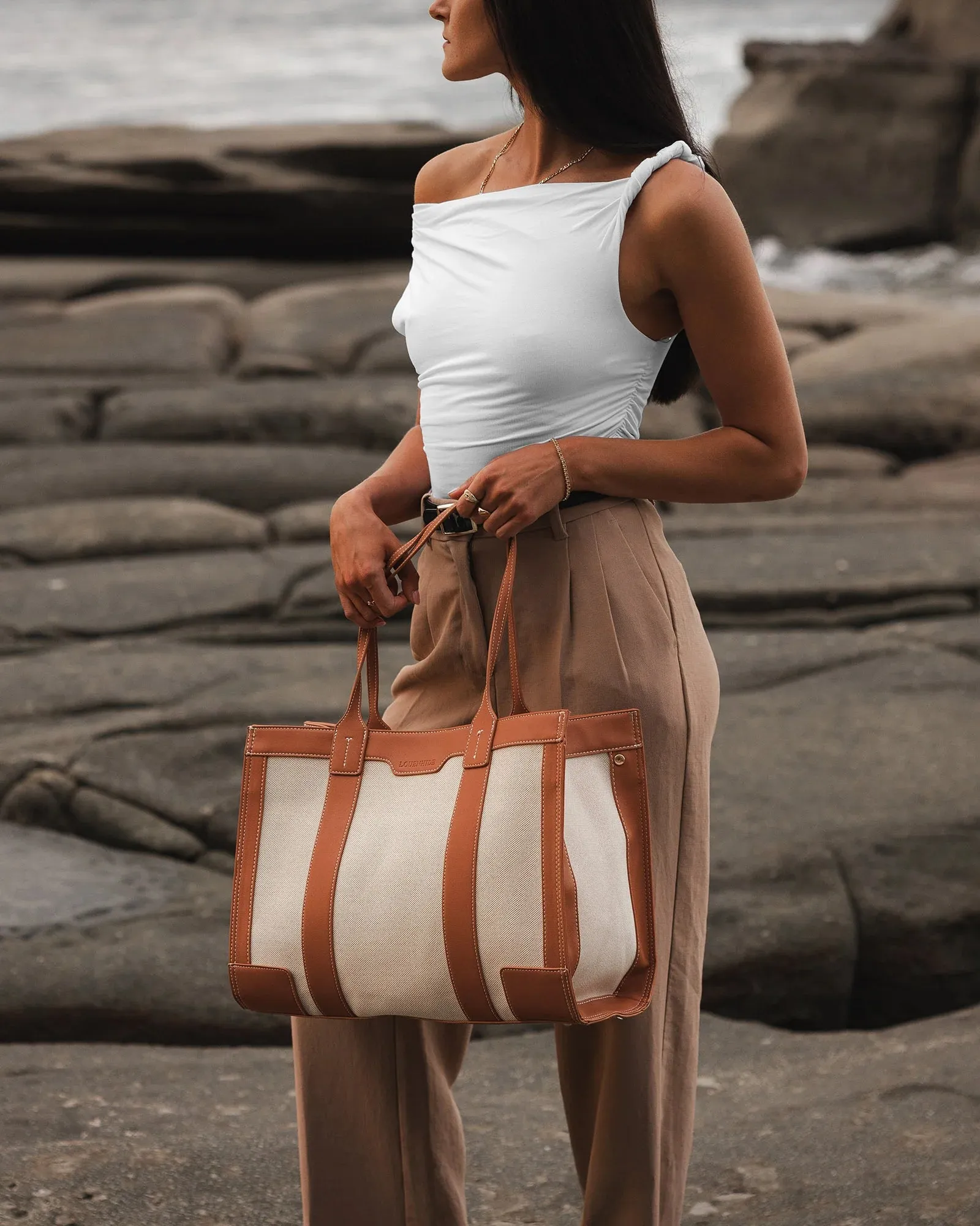 LouenHide - Toorak Canvas Tote Bag - Natural Tan