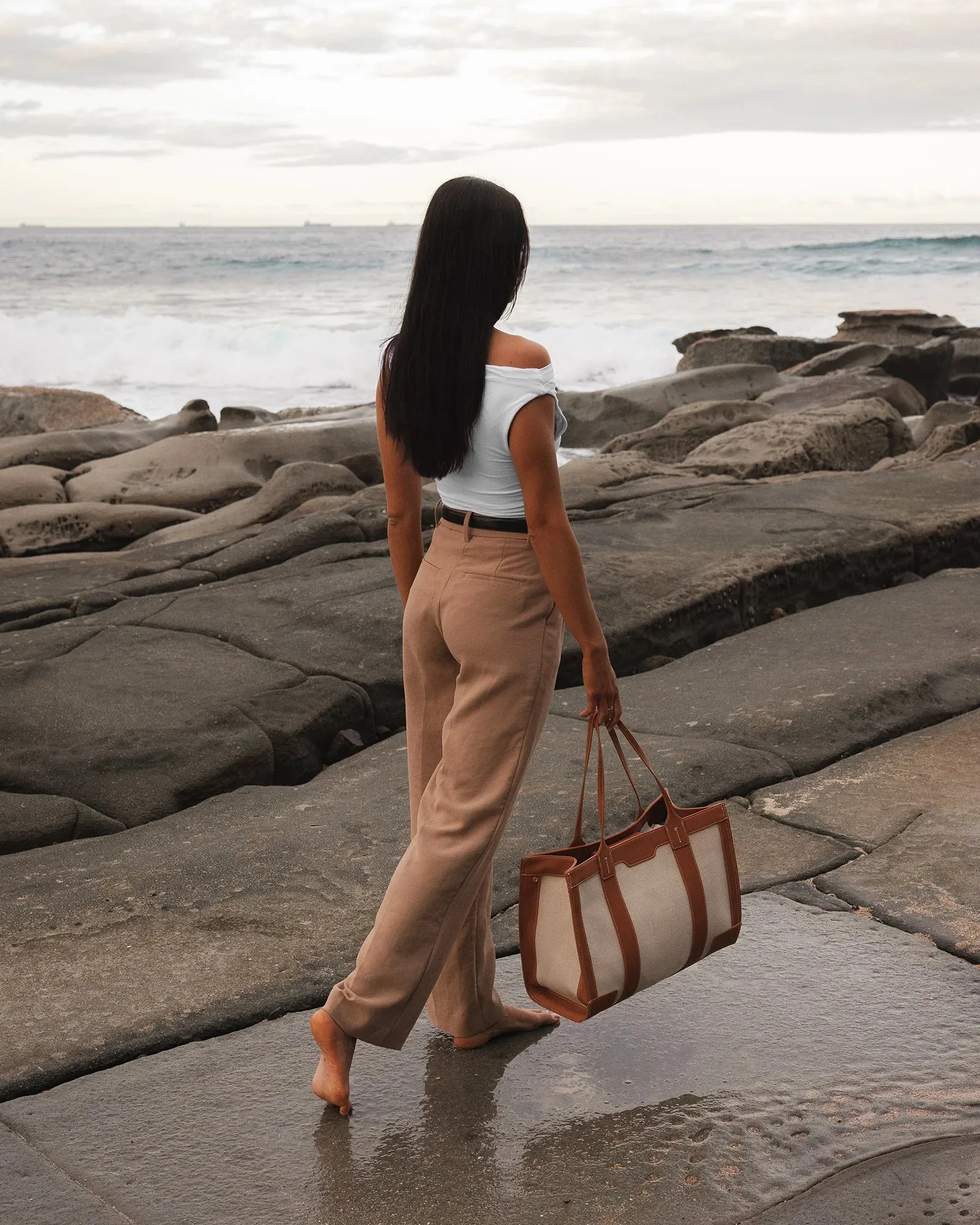 LouenHide - Toorak Canvas Tote Bag - Natural Tan