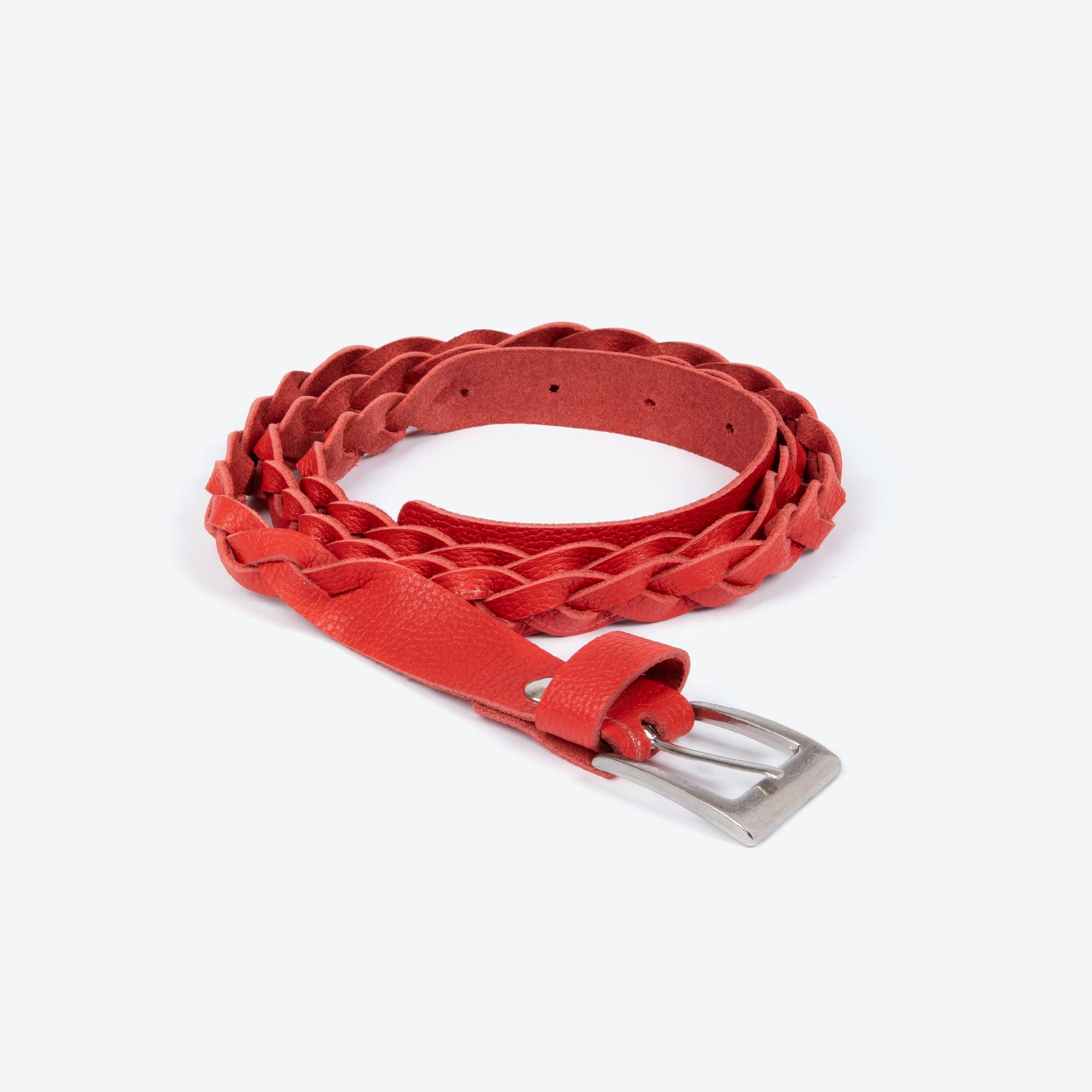 Lowie Red Plaited Belt