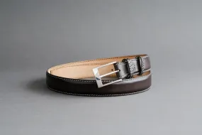 Made-To-Measure Handmade Belt in Dark Brown Calf Leather