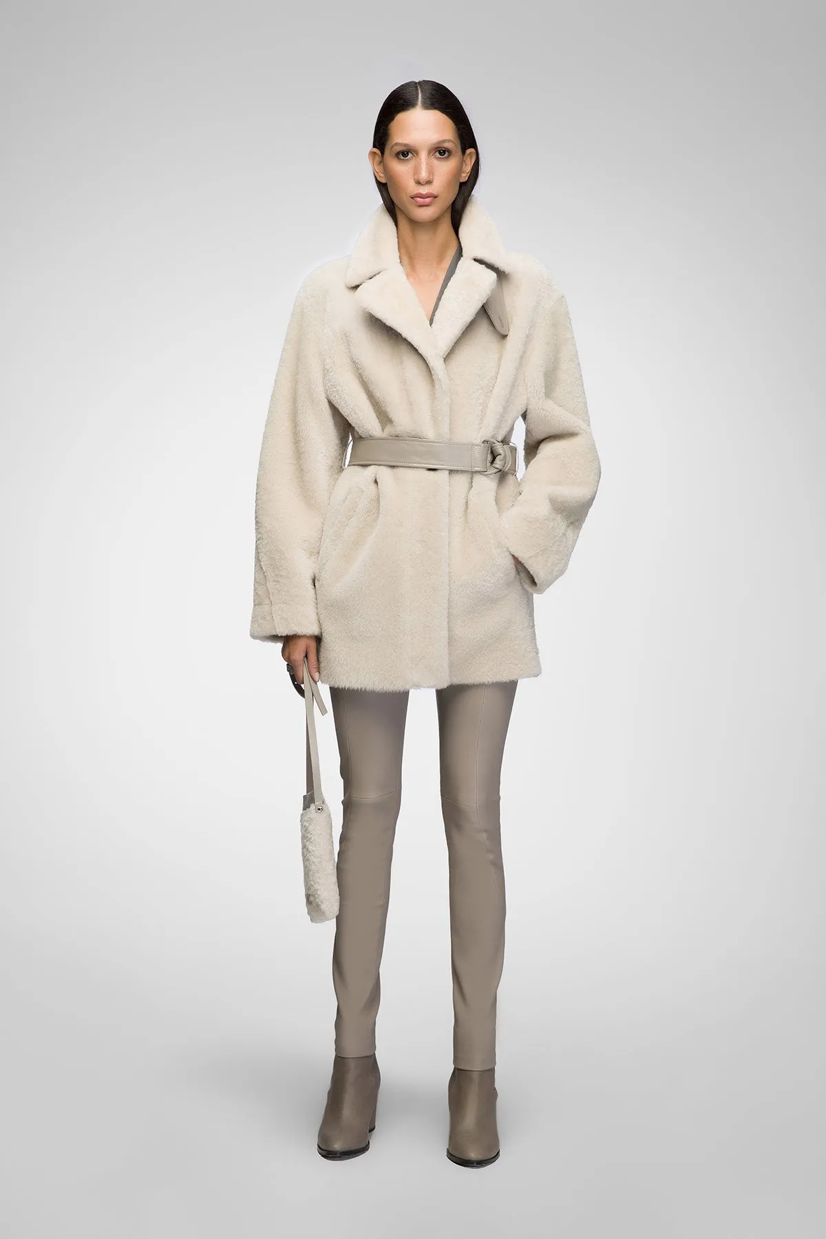 Madeleine - Cream Shearling Coat