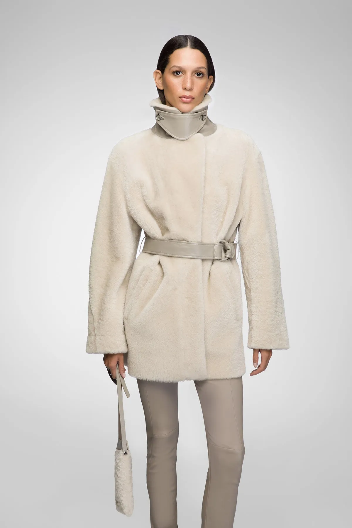 Madeleine - Cream Shearling Coat