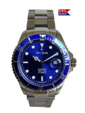 Men's Automatic Watch Blue Dial, Stainless Steel Band #50391