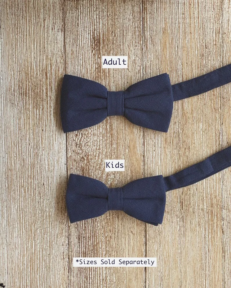 Navy Cotton Bow Tie