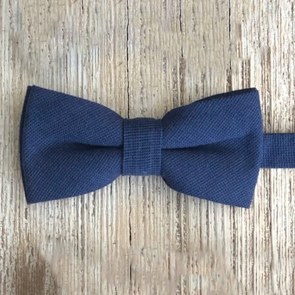 Navy Cotton Bow Tie