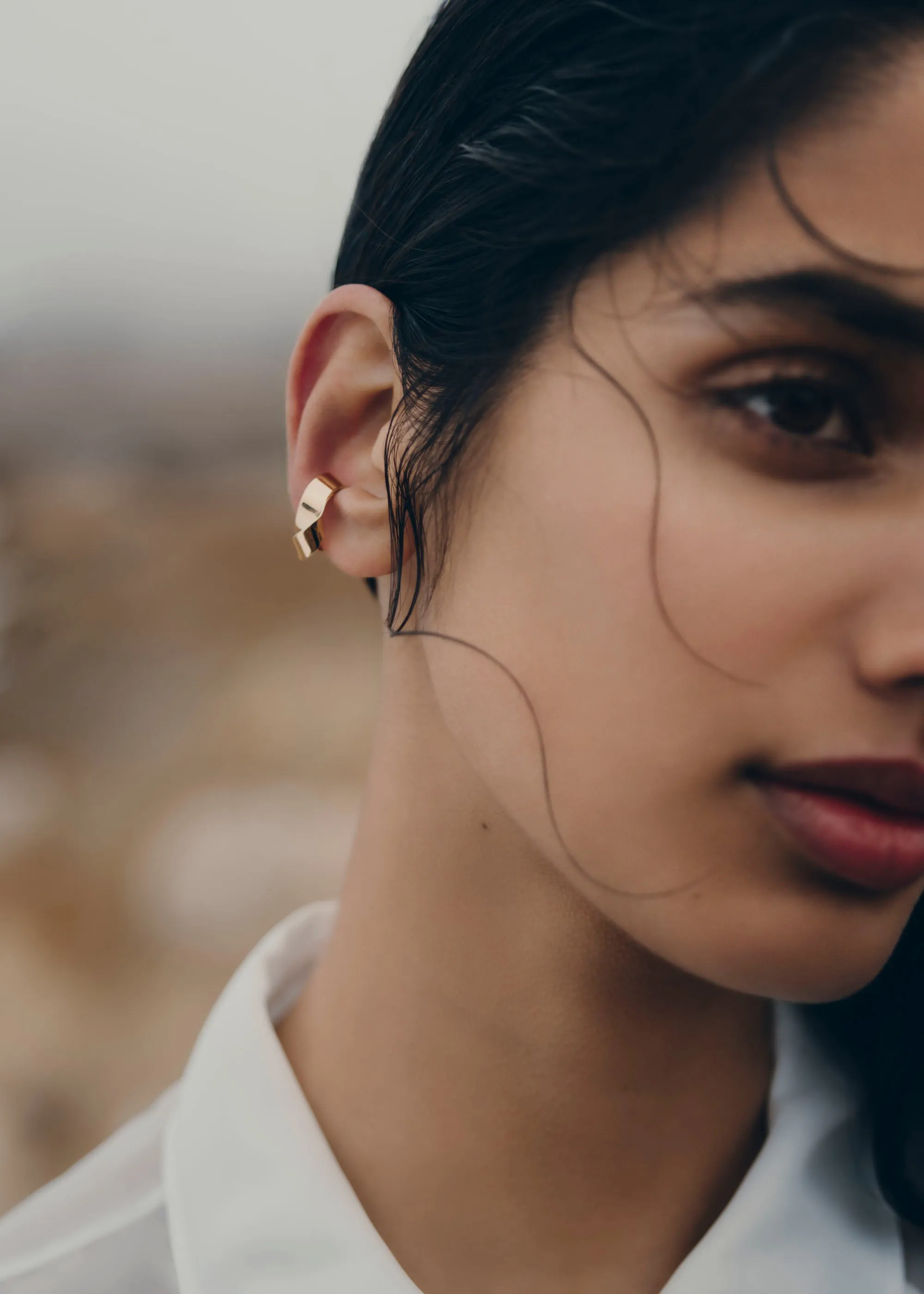 Éole Earcuff - 24 carat gold gilded