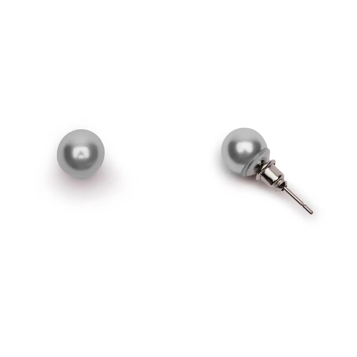 Pearl Studs Earrings: Vintage Cream Style Stud Earrings 8mm