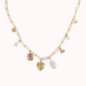 "Cross My Heart" Charm Necklace