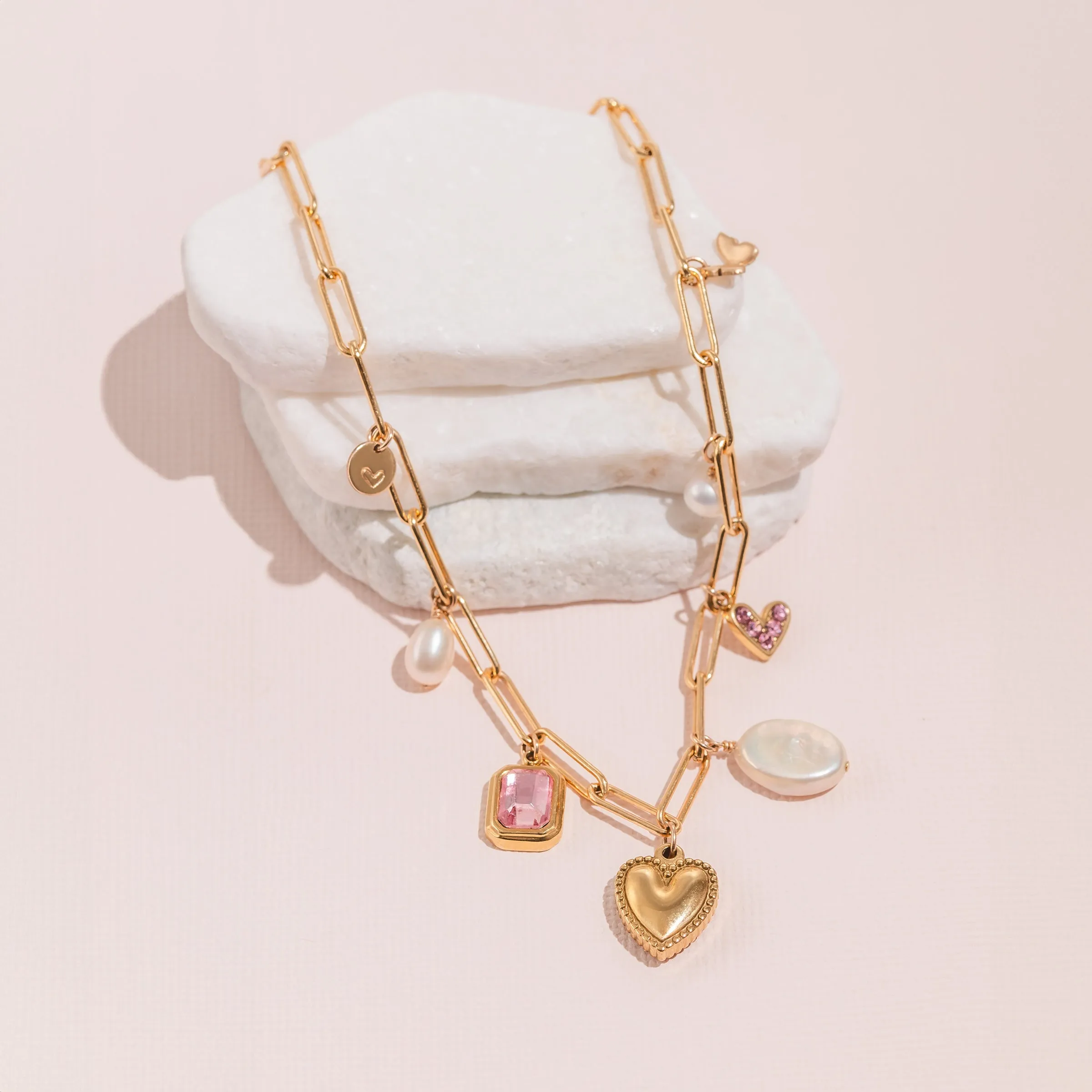 "Cross My Heart" Charm Necklace