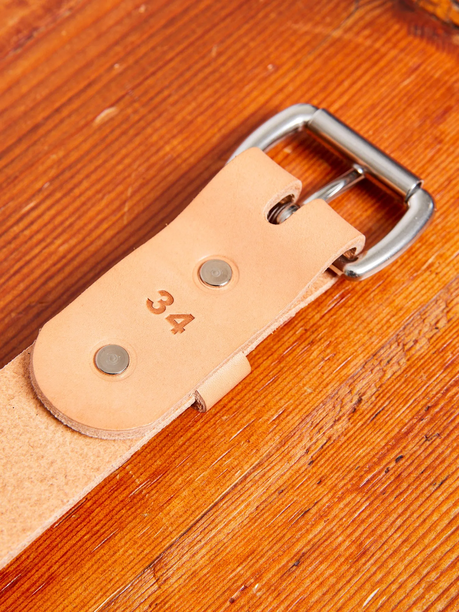 "Standard" 11oz Leather Belt in Natural