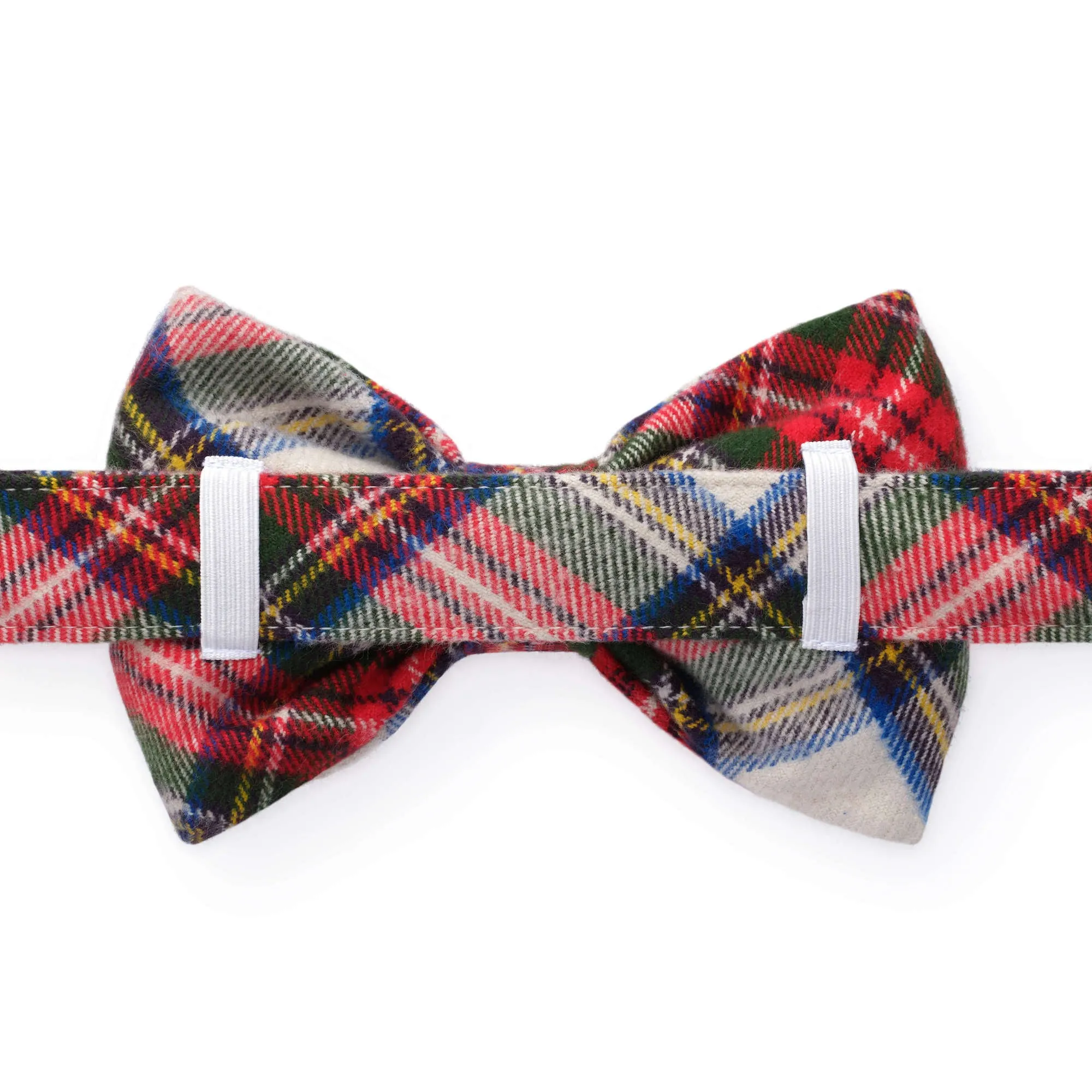 Regent Plaid Flannel Dog Bow Tie