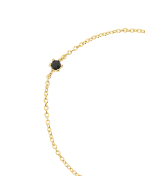 Rosa Bracelet Black 18ct Gold Plated