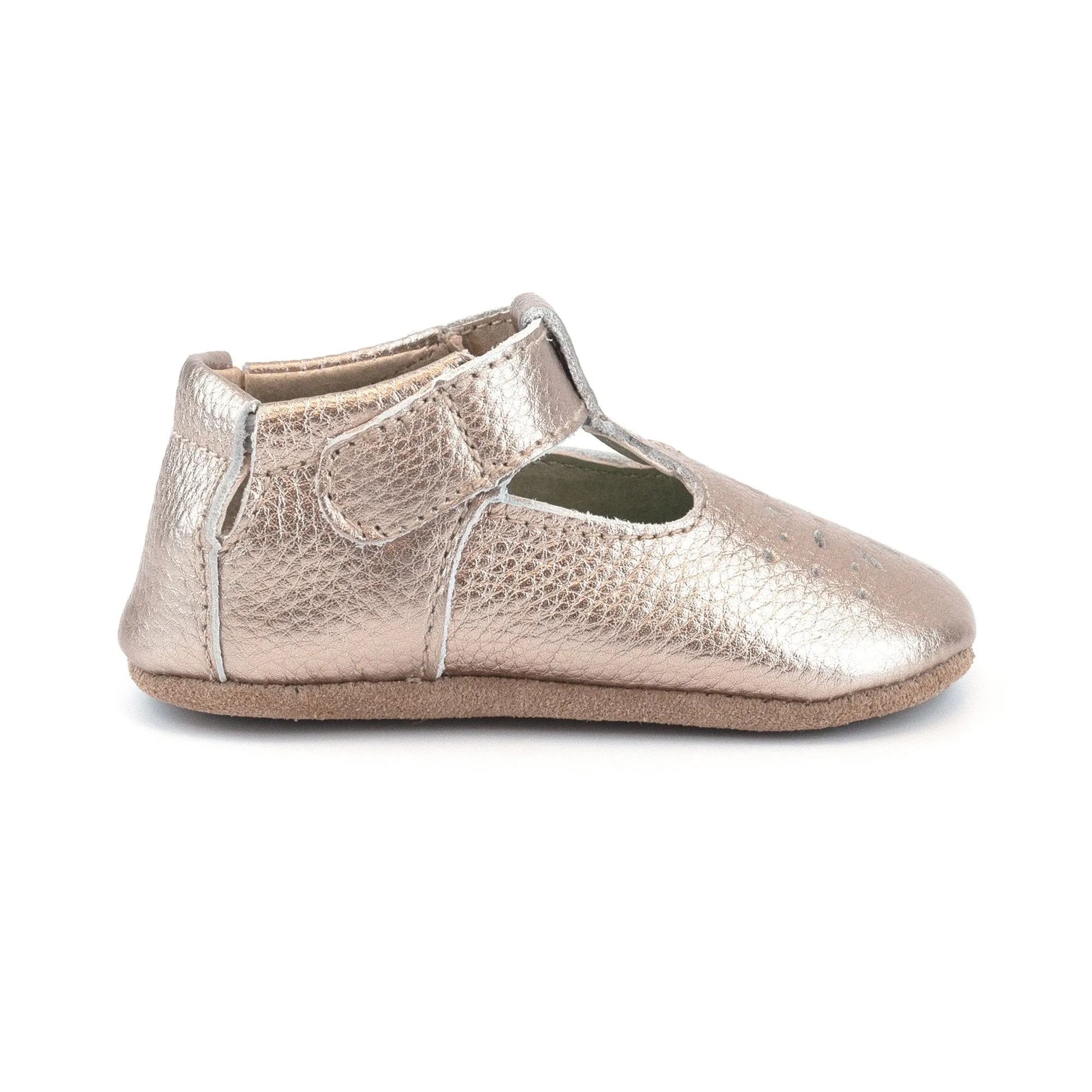 Rose Gold Leather Mary Jane Shoe