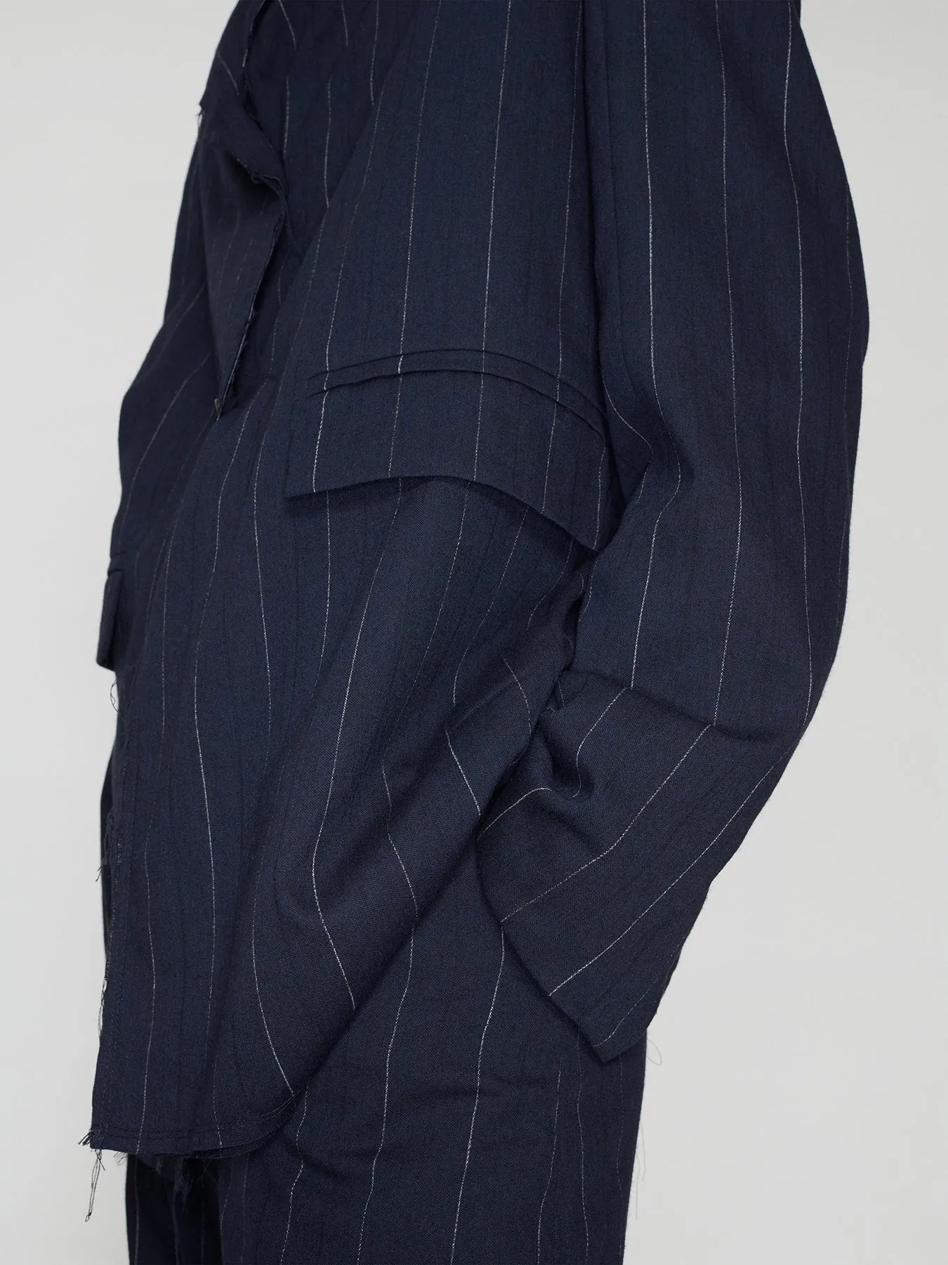 RTW Blazer light wool pinstripe | navy