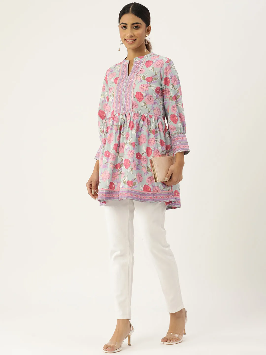 Samira Top | Peony Floral