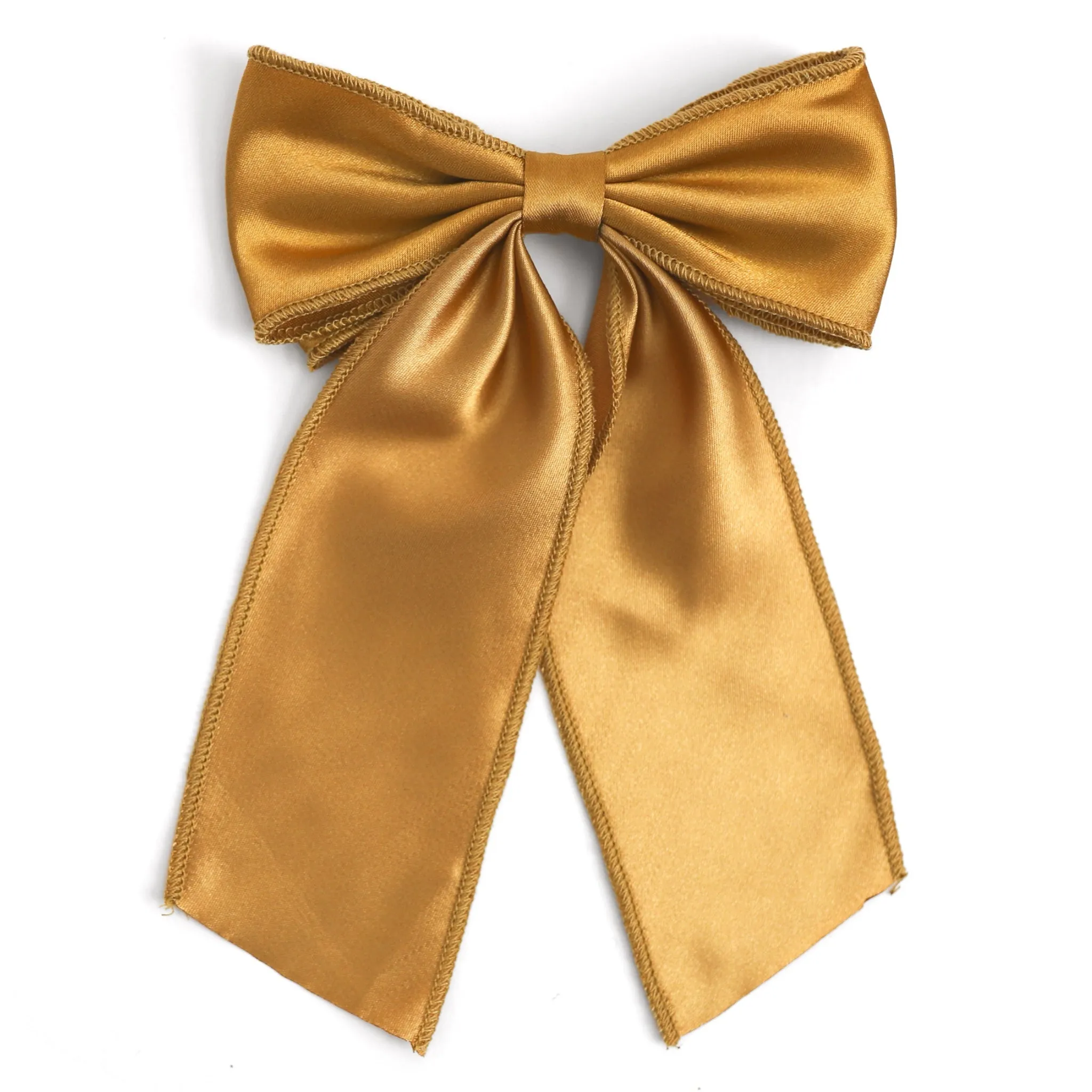 Satin Double Bow - Gold