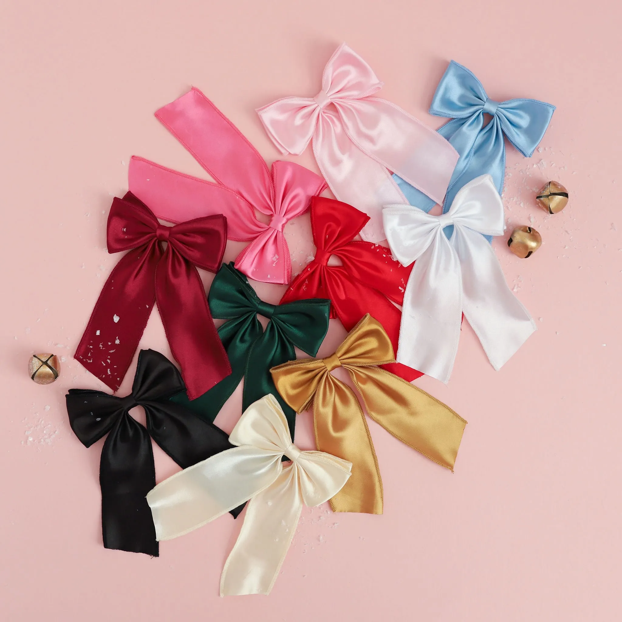 Satin Double Bow - Taffy