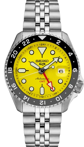 Seiko 5 Sports SKX GMT U.S. Special Creation Bright Yellow Dial