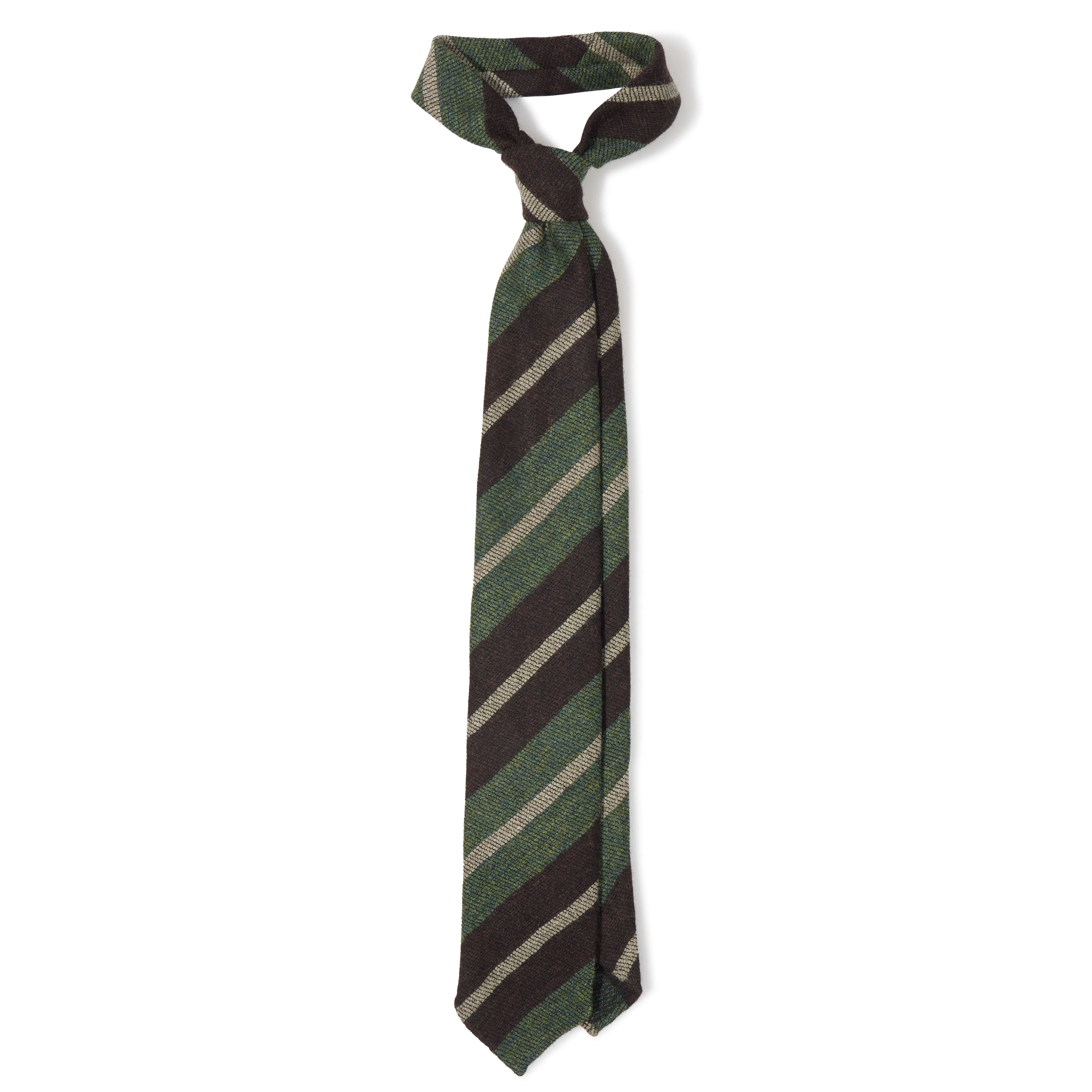 Shetland Wool Thick Multi Stripe Hand-rolled Tie