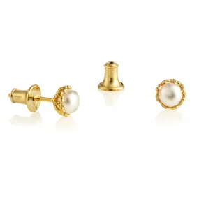 Silver Gold Plate Emma Kate Stud Earrings