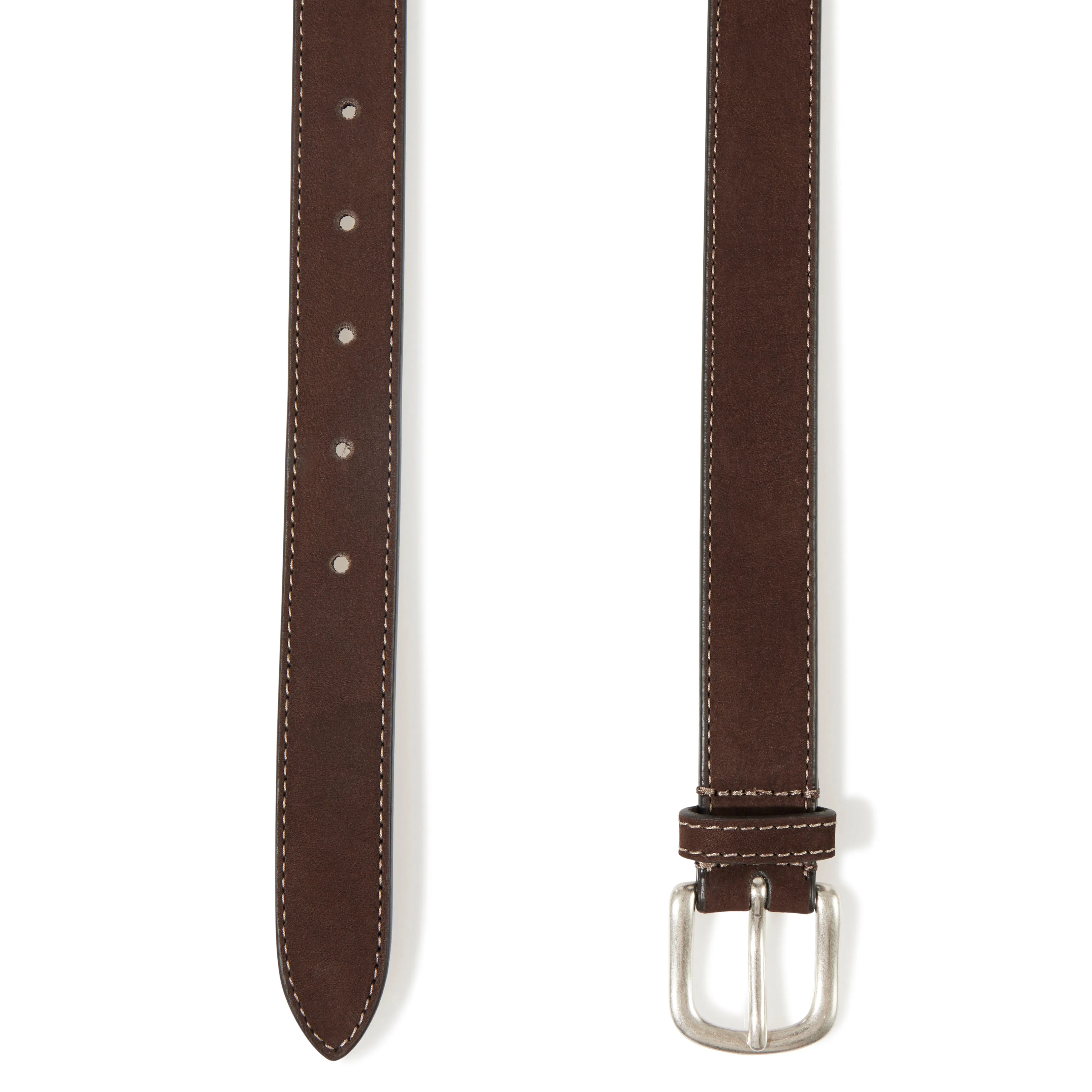 Suede Stitched Narrow Width Belt