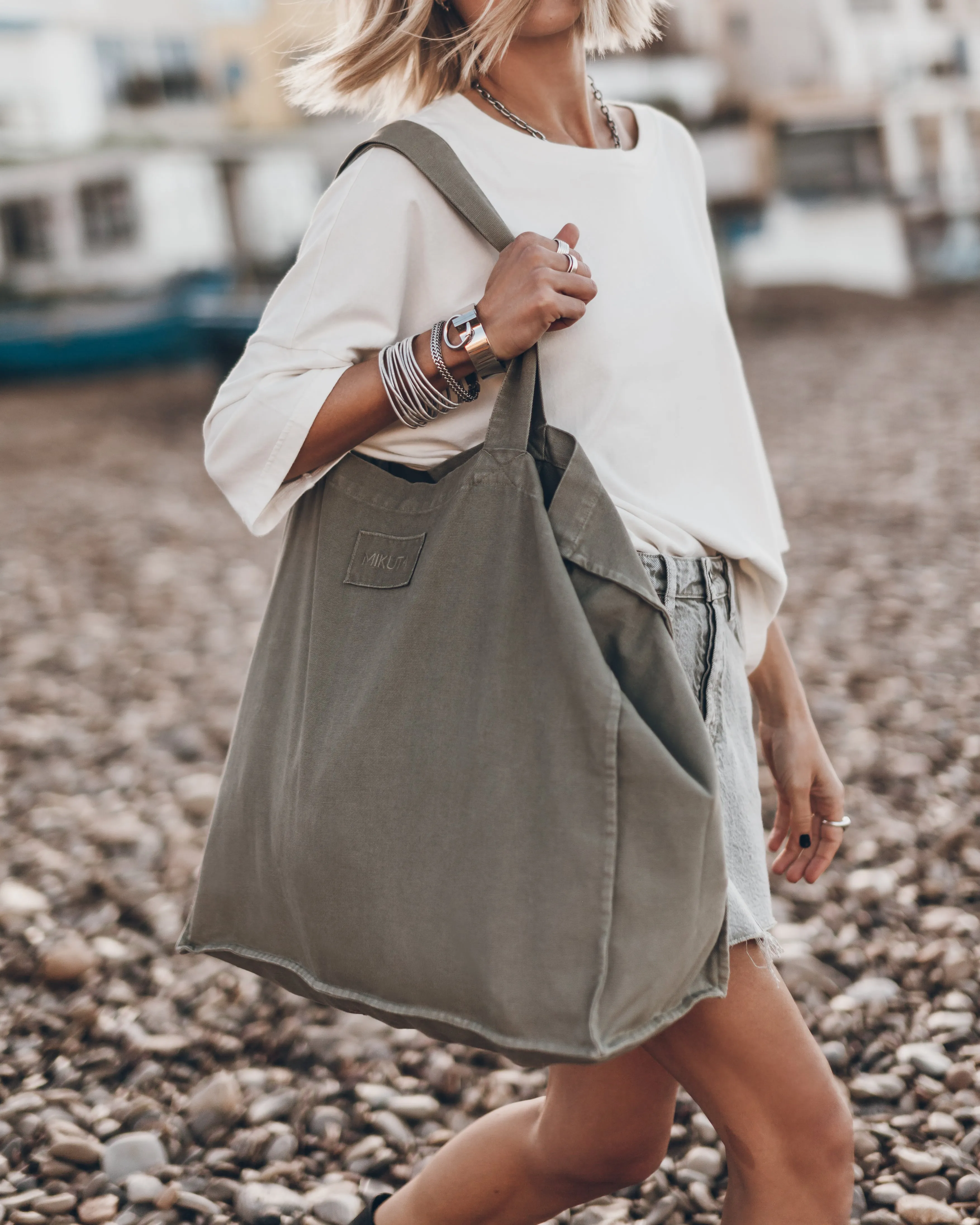 The Khaki Large Canvas Bag