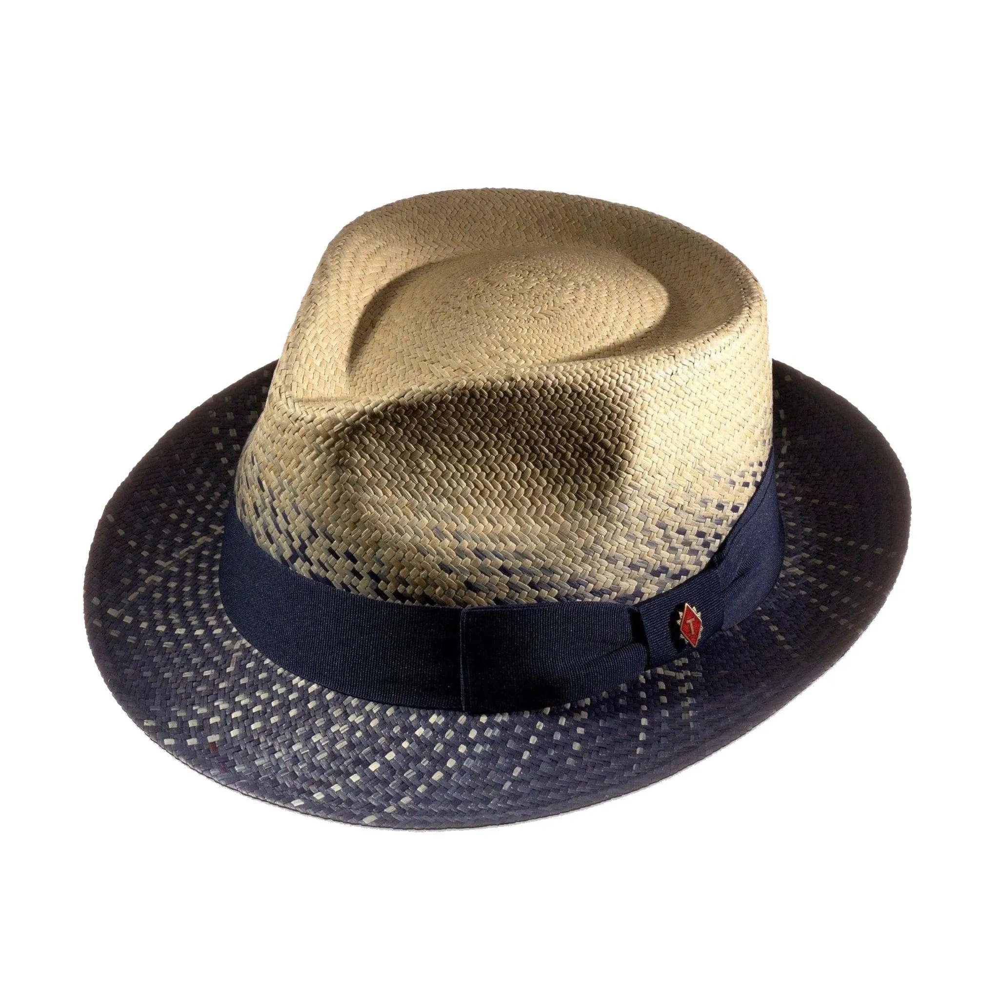 Truffaux - Fedora - Panama - Indigo, Blues and Ivory - Medium/large