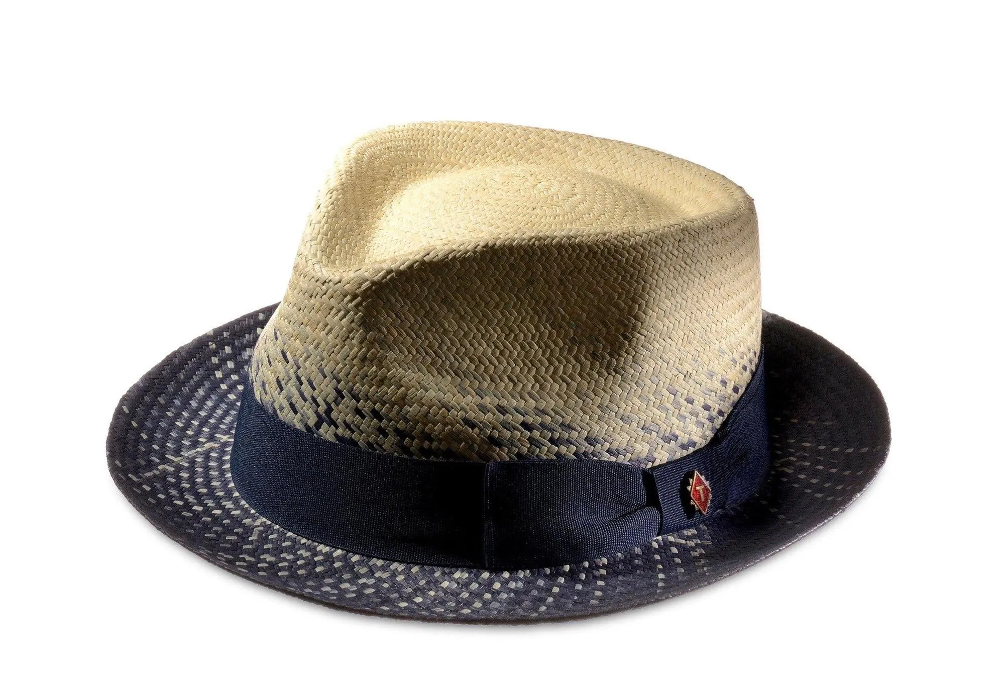 Truffaux - Fedora - Panama - Indigo, Blues and Ivory - Medium/large