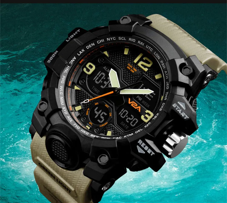 V2A Mudmaster Multi-function Chronograph Analog-Digital Sports Watch