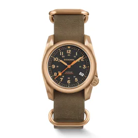 VOYAGER - 100M Waterproof Bronze Automatic Field Watch | Black