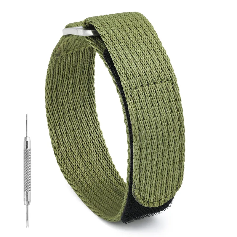 Watchdives Magic Tape Soft Nylon Watchband