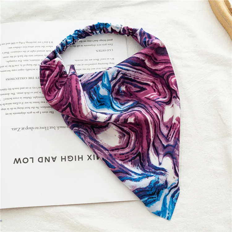 Women's Bags Headscarf All-ch Tie-Dye Headband Triangular Binder