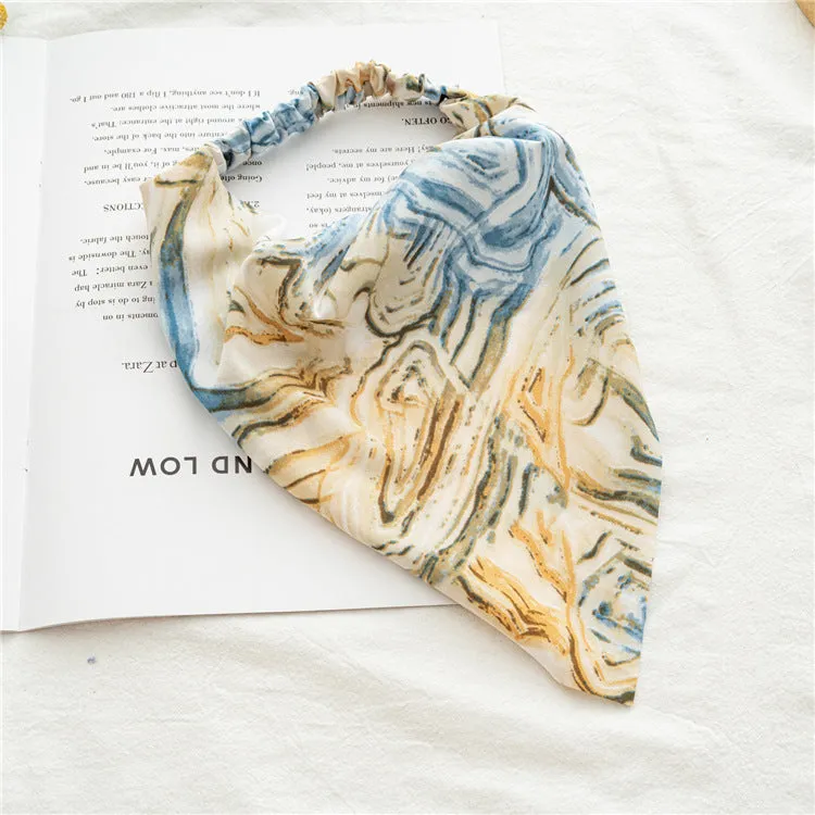 Women's Bags Headscarf All-ch Tie-Dye Headband Triangular Binder