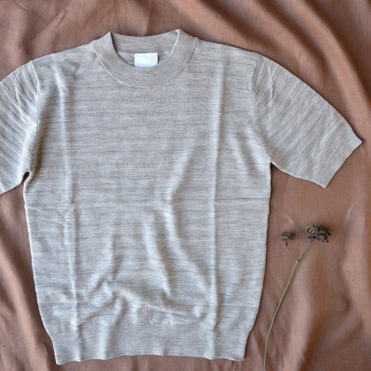 Women's Merino T-Shirt - Light Beige Melange (XS-XL)