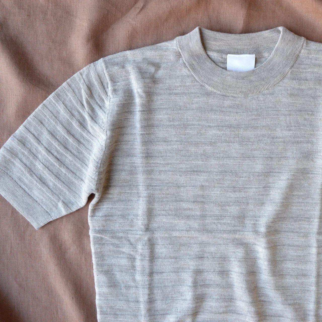 Women's Merino T-Shirt - Light Beige Melange (XS-XL)