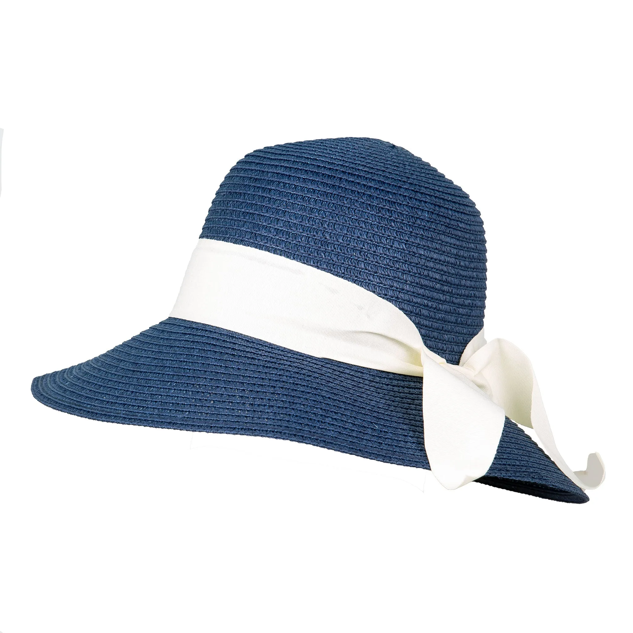 Women’s Straw Sun Hat with Ribbon and Bow