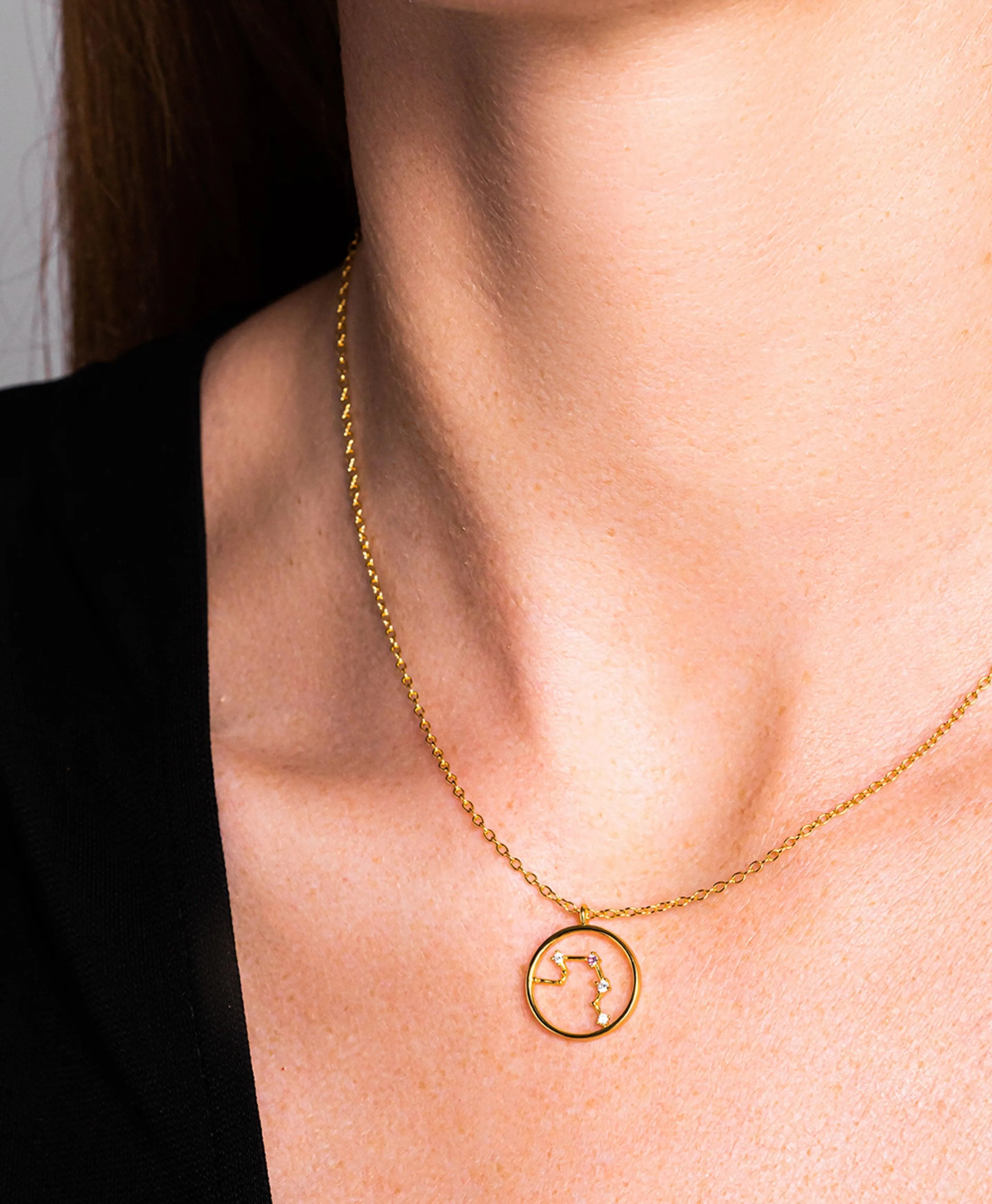 Zodiac Necklace Libra 18ct Gold Plated